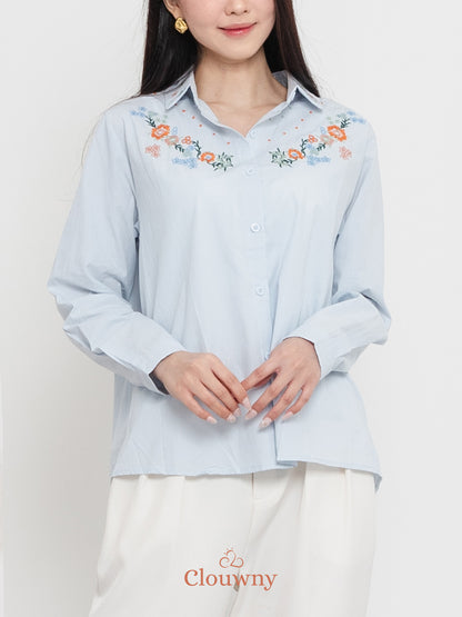 Daria Cotton Shirt - Blue