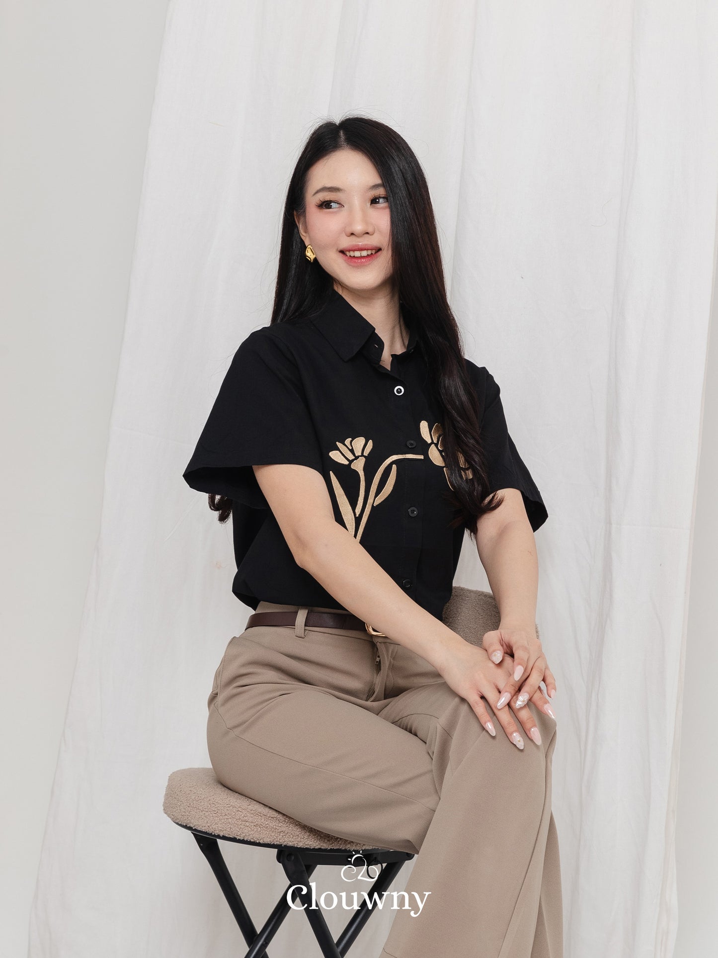 Hova Cotton Shirt - Black