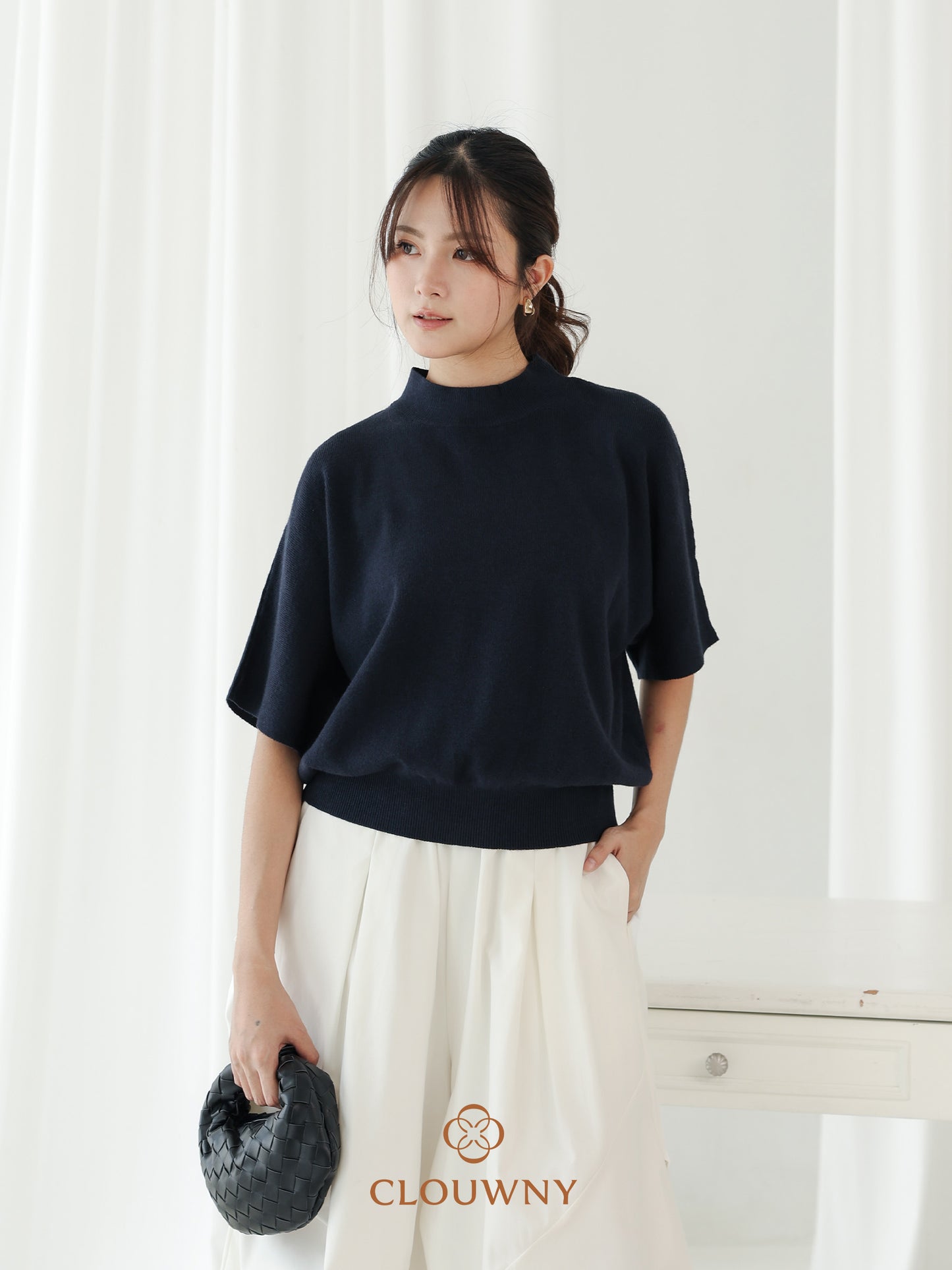 Castle Knit Top - Navy