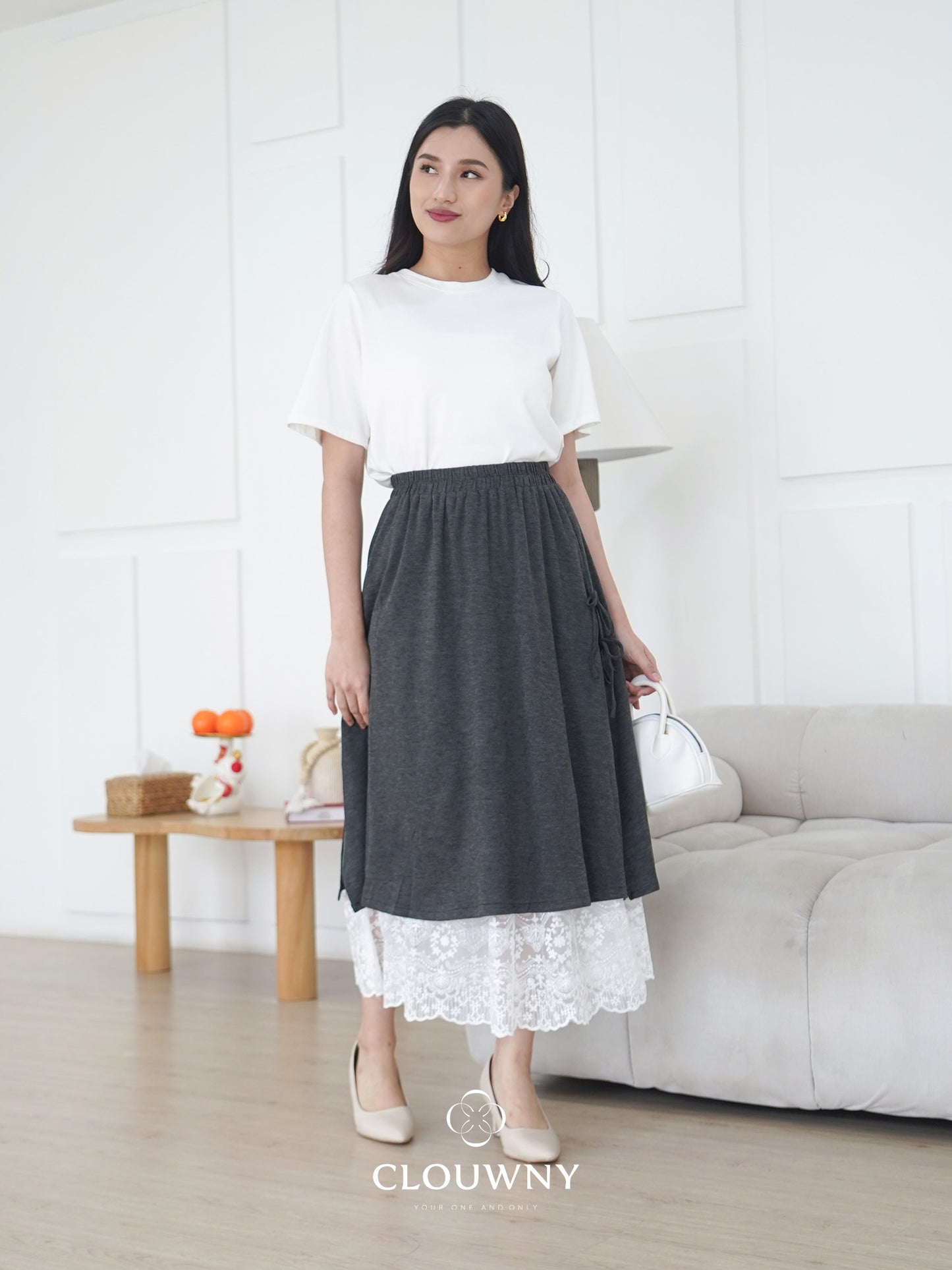 Jona Midi Skirt - Dark Grey