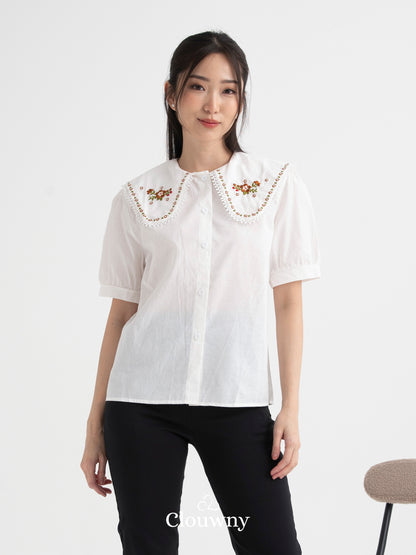 Frank Collar Shirt - White