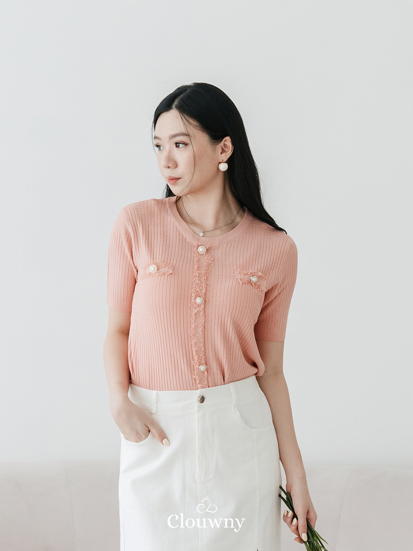 Briana Knit Top - Pink