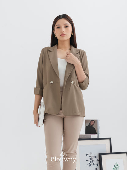 Jack Button Blazer - Beige