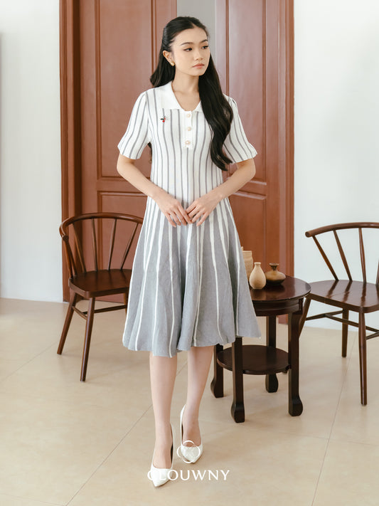 Maryn Gradient Dress - White