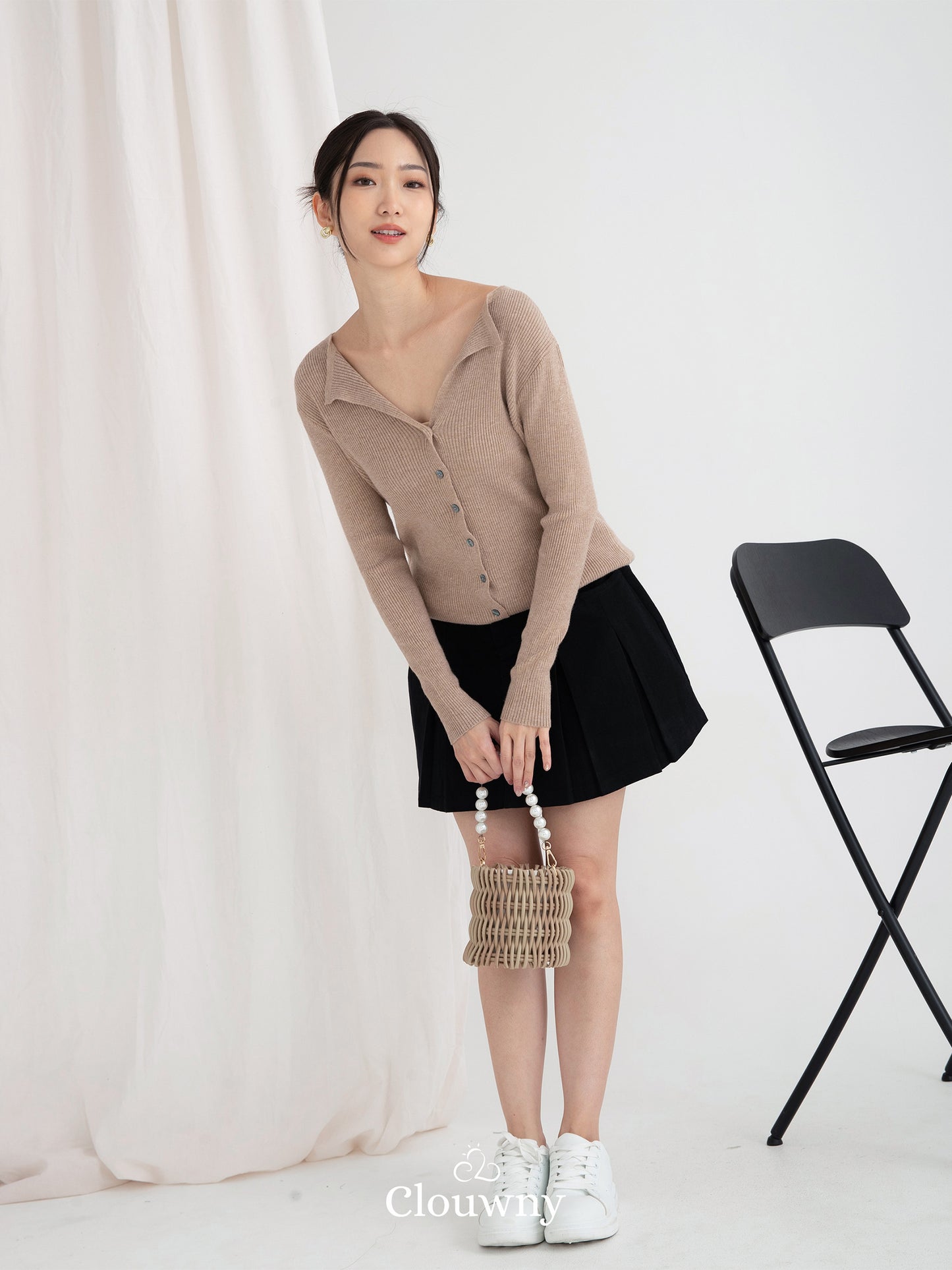 Ritsuki Button Longsleeve - Nude