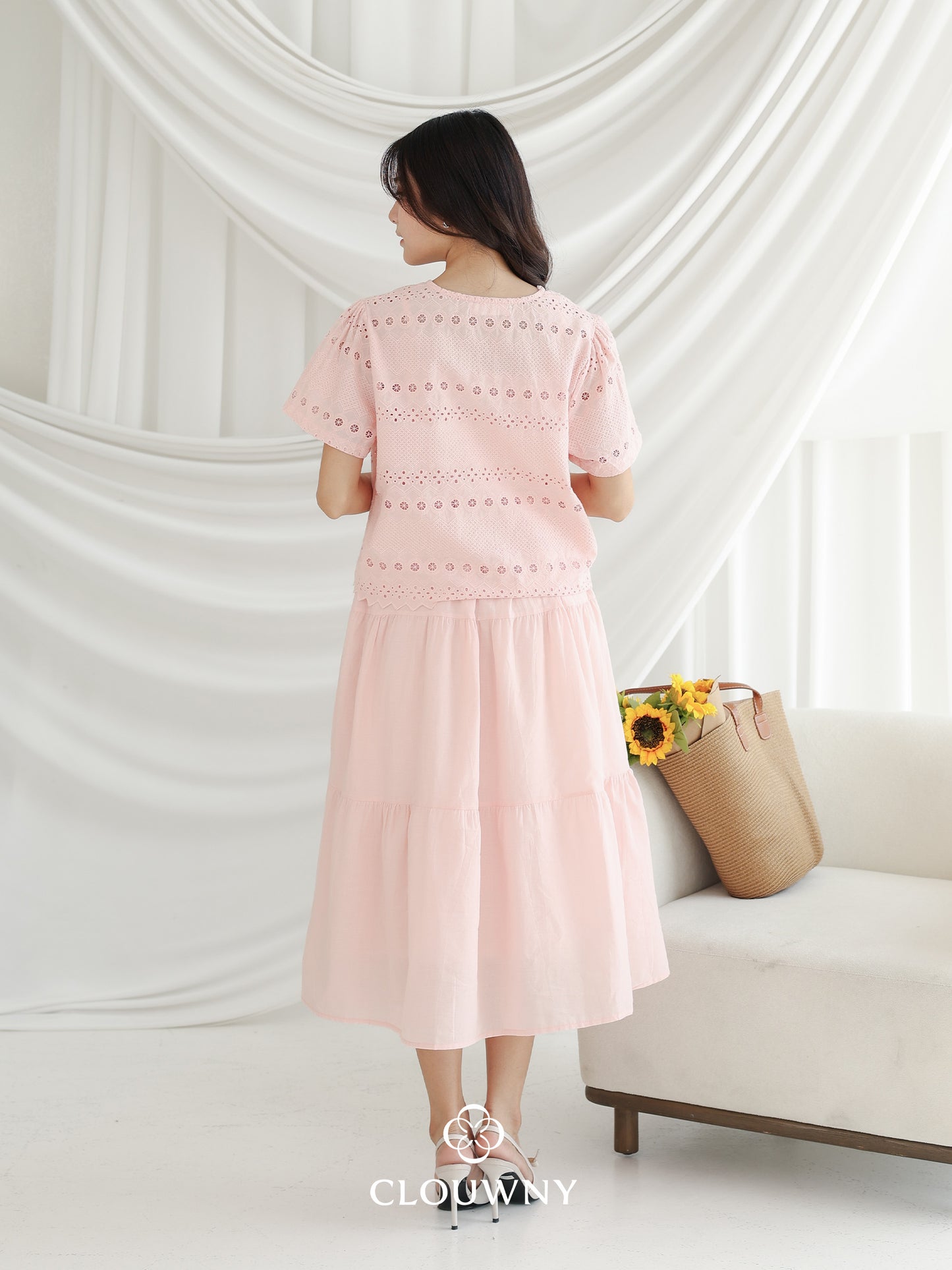 Silca Rubber Broderie Dress - Pink