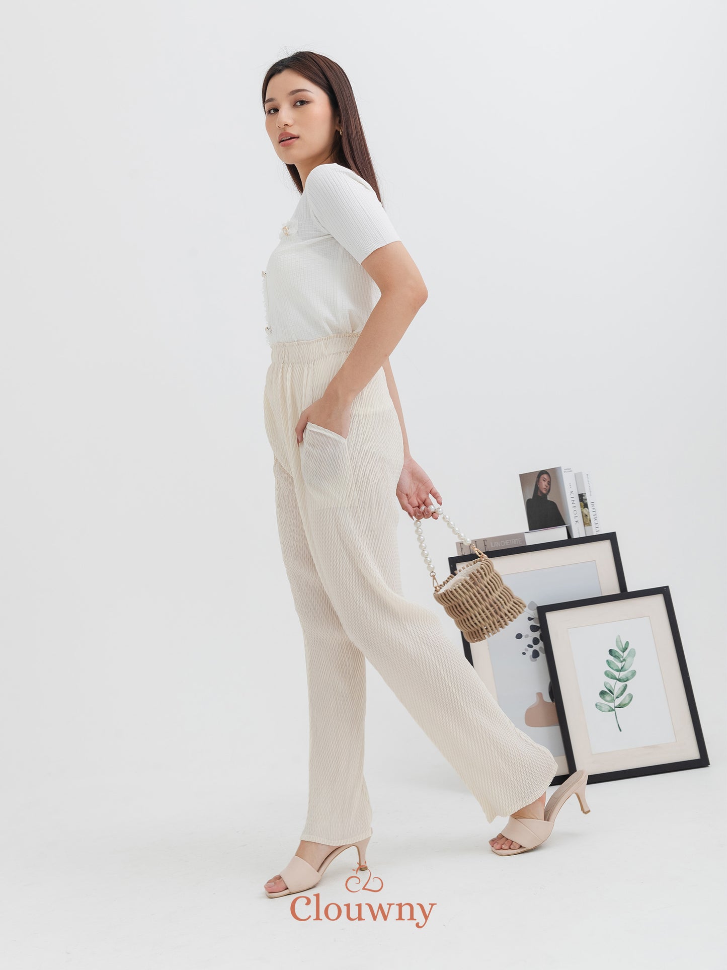 Ollie Pencil Pants - Cream