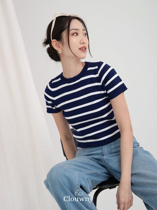 Medley Stripes Top - Navy