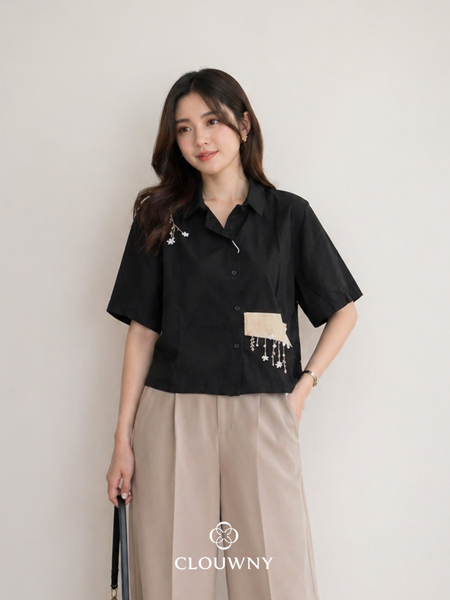 Arlo Cotton Shirt - Black