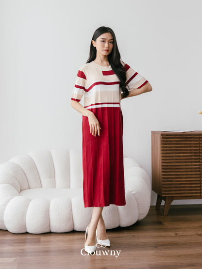 Fille Knit Dress - Maroon