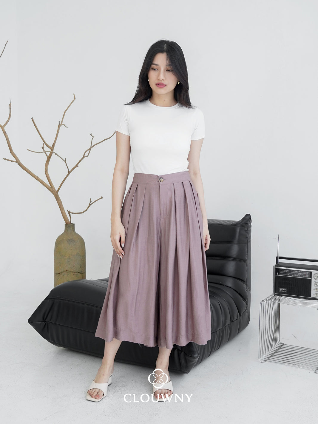 Jenna Cullote Pants - Dark Mauve