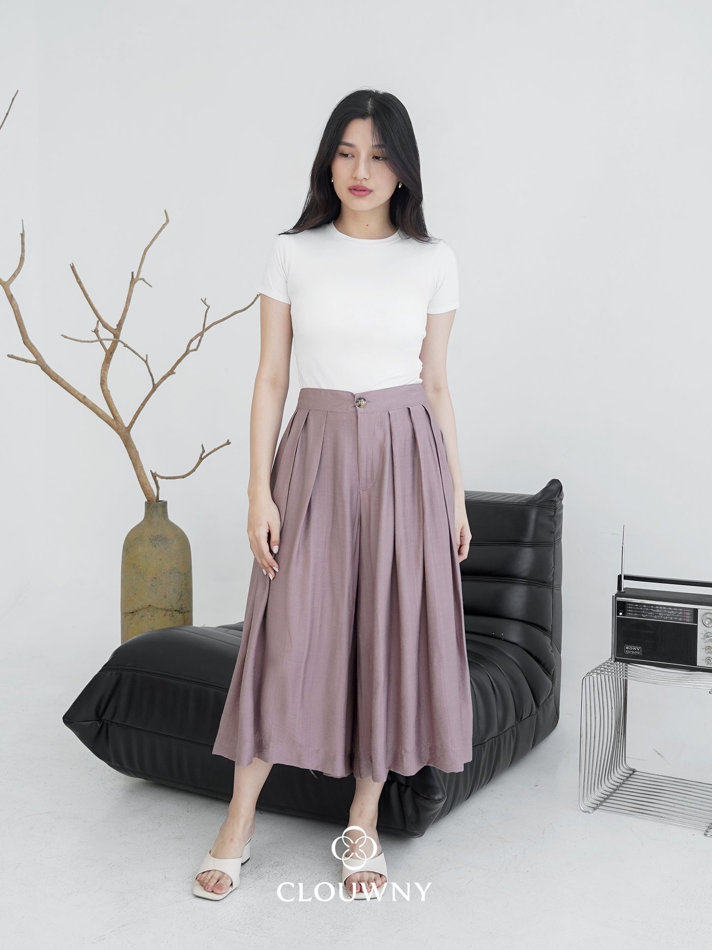 Jenna Cullote Pants - Dark Mauve