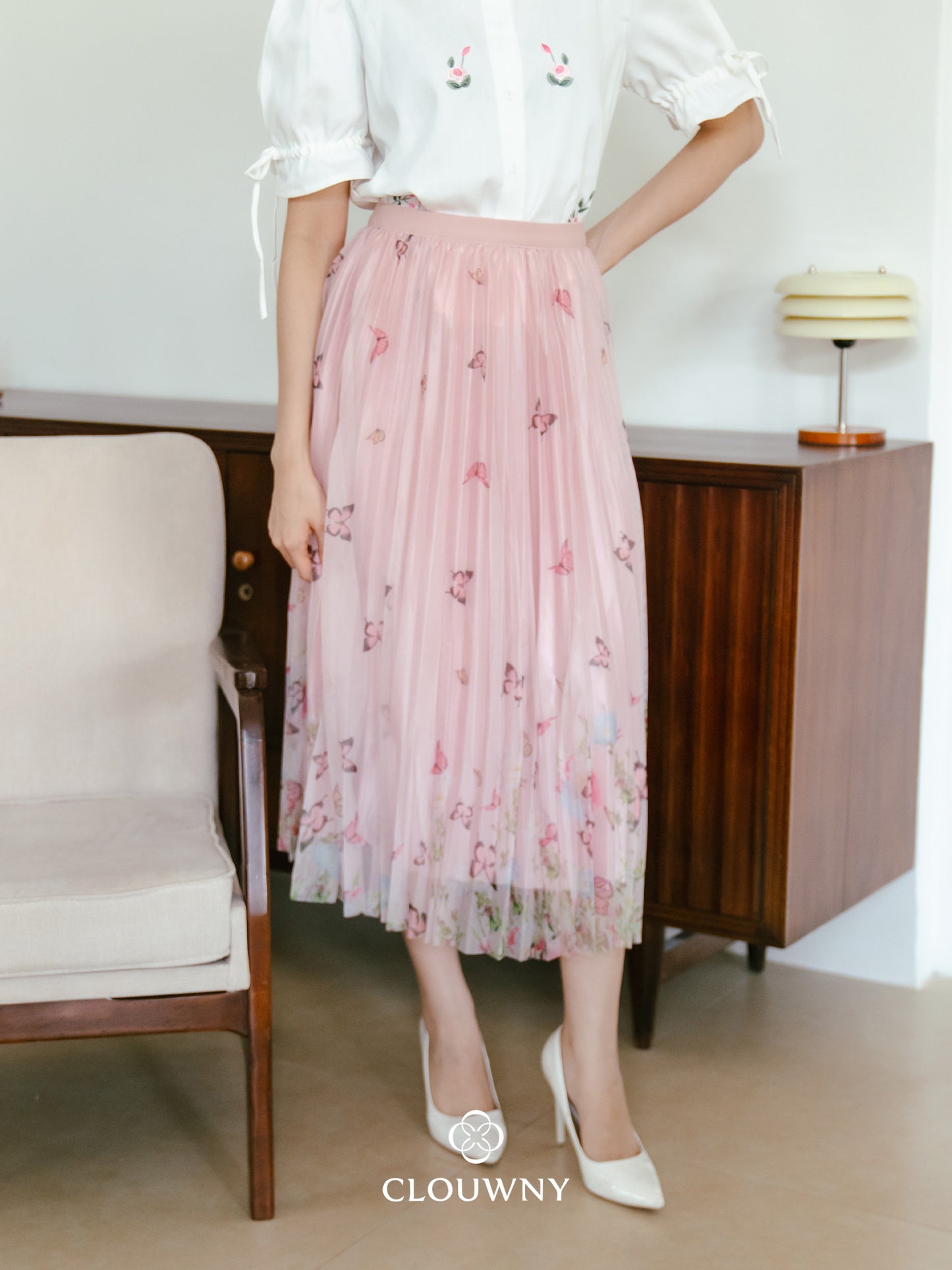 Voleta Butterfly Skirt - Pink