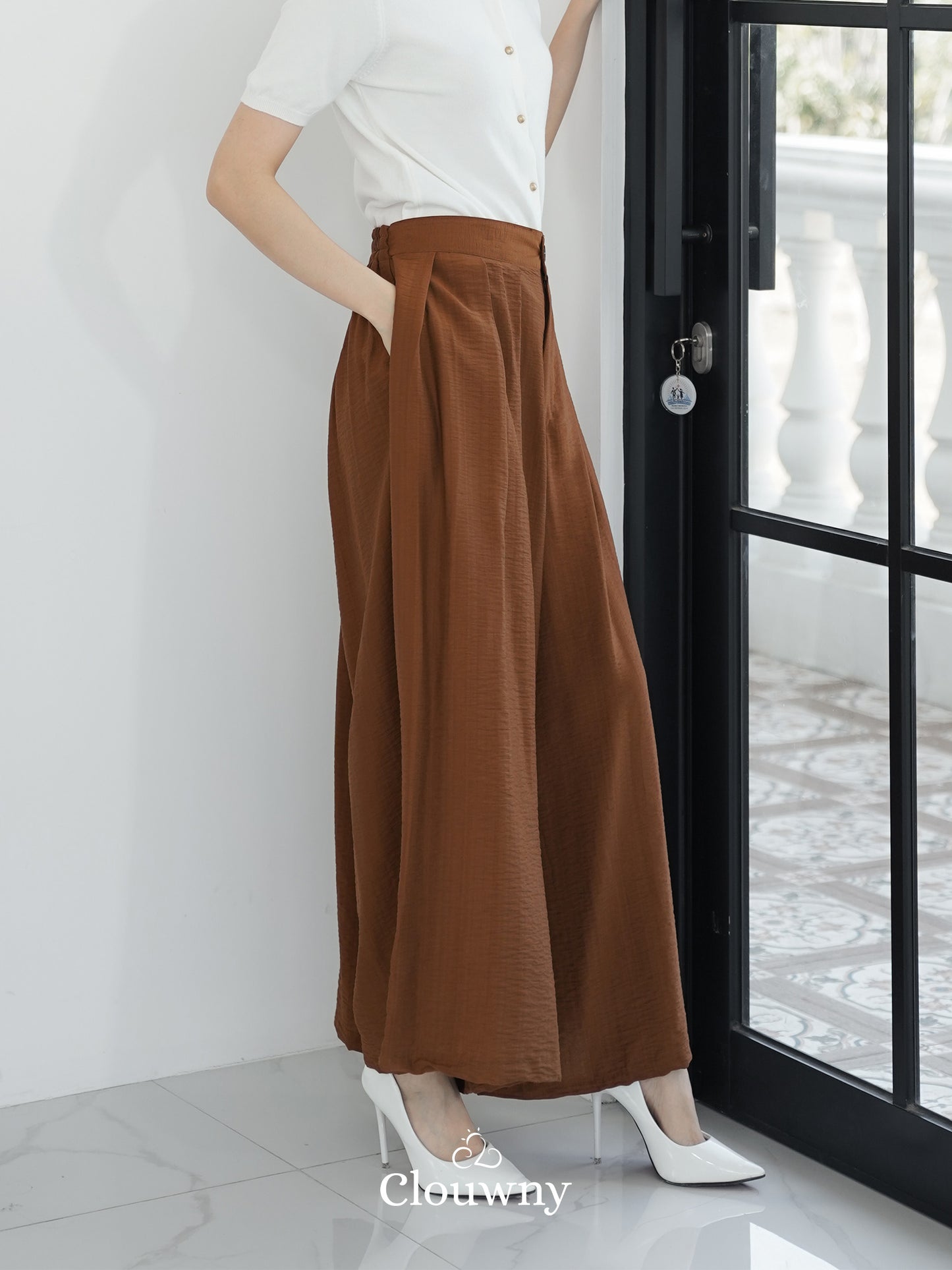 Yuni Cullotes Pants - Walnut