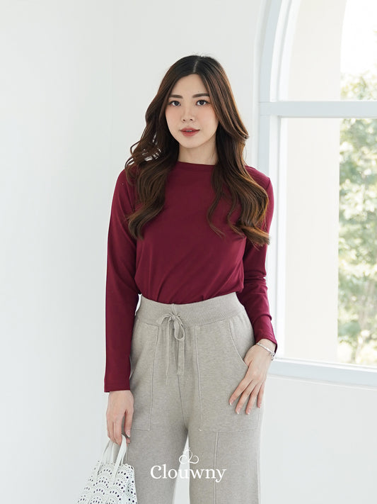 Summer Longsleeve Top - Maroon