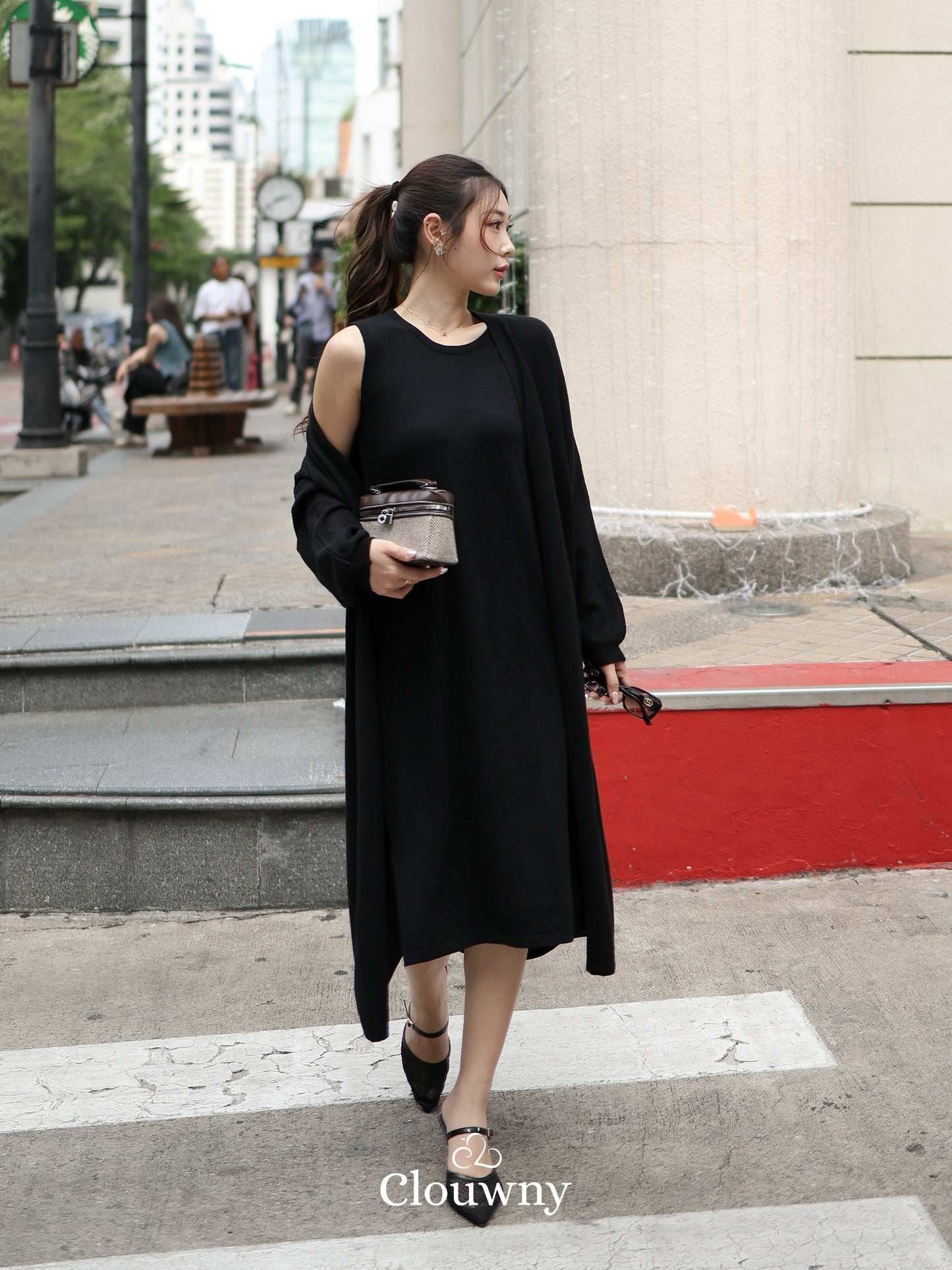 Tatiana Knit Outer - Black