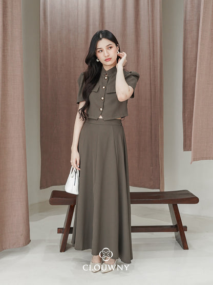 Damas Button Set - Coffee
