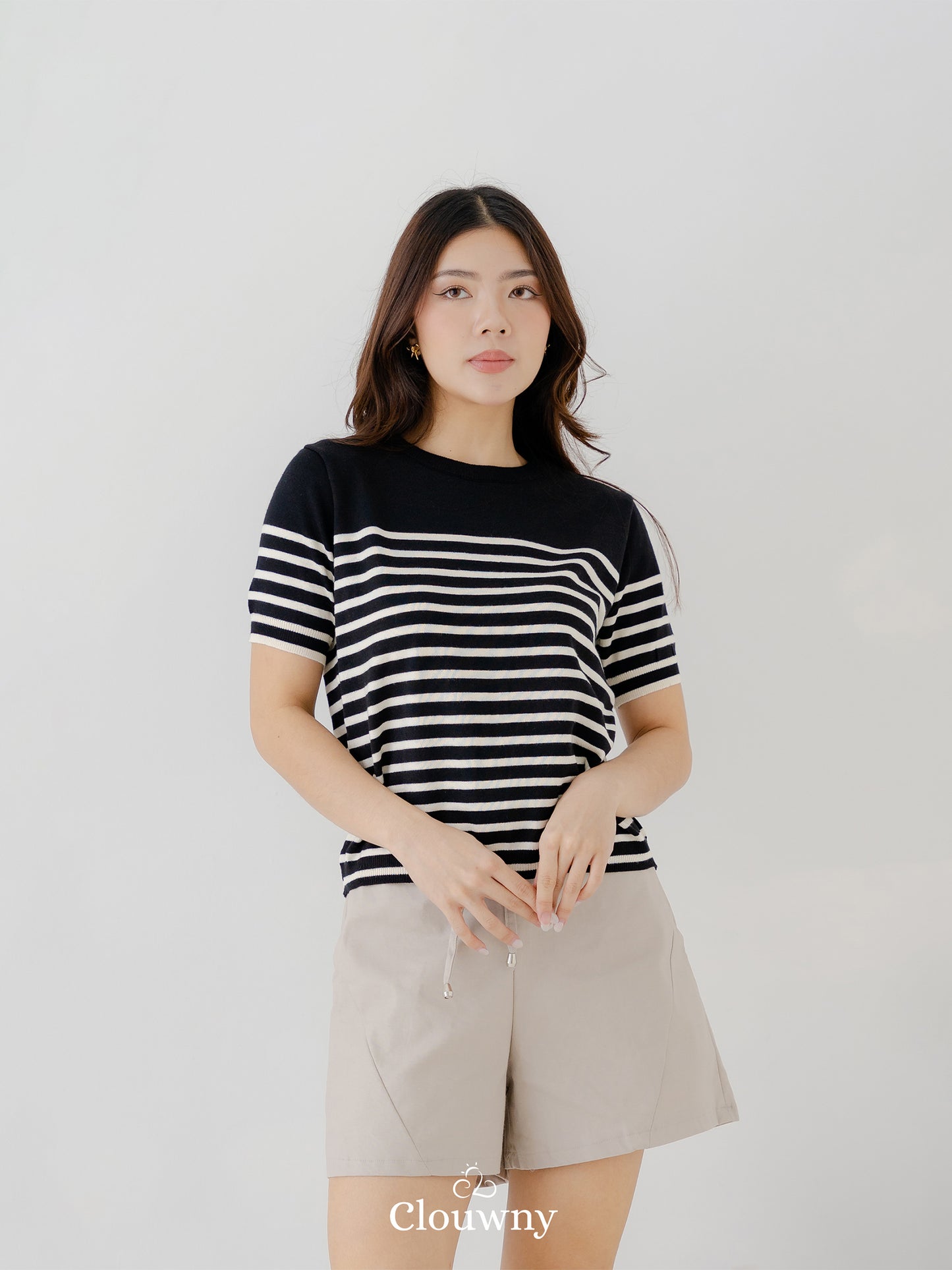 Yoshi Stripes Top - Black