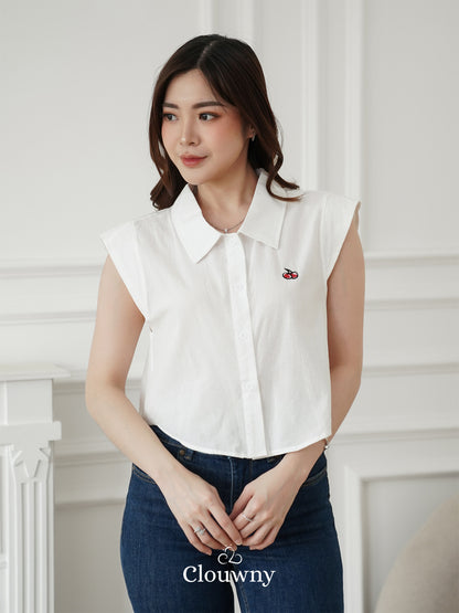 Abigail Cotton Blouse - White
