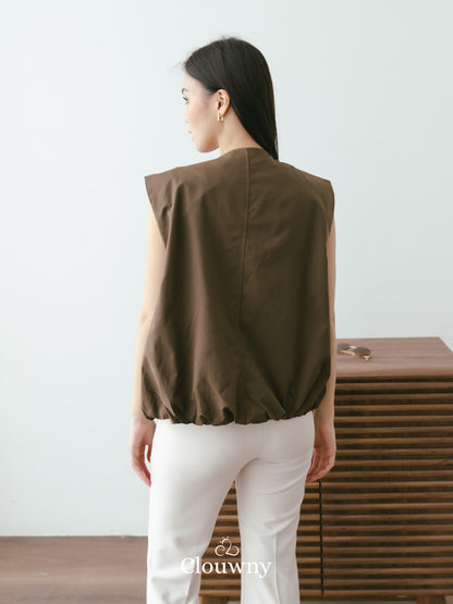 Sander Button Vest - Coffee