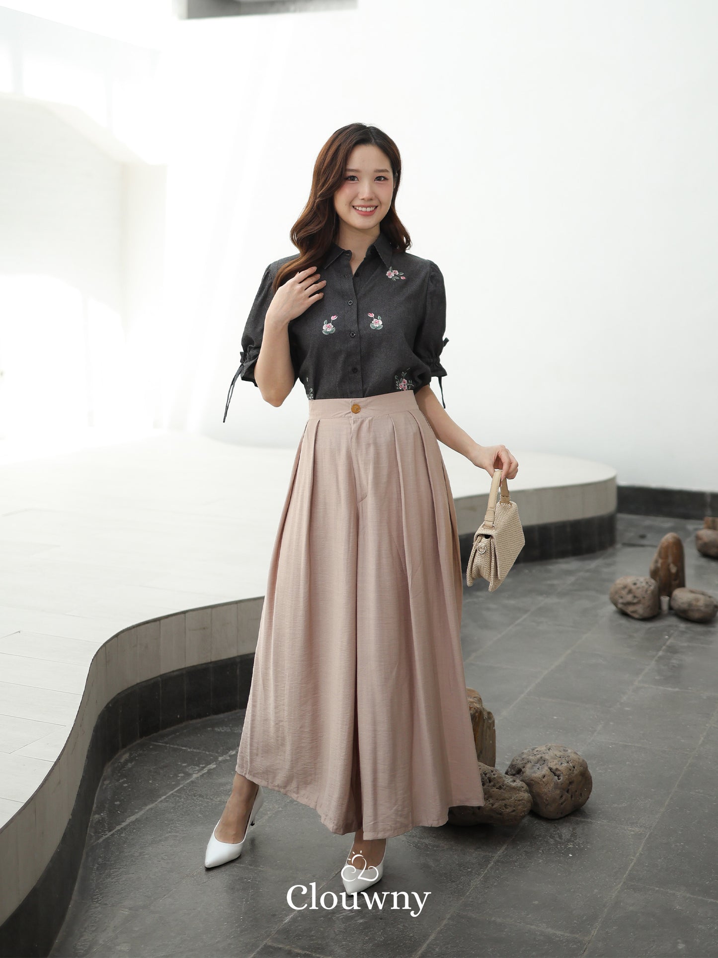 Yuni Cullote Pants - Light Khaki