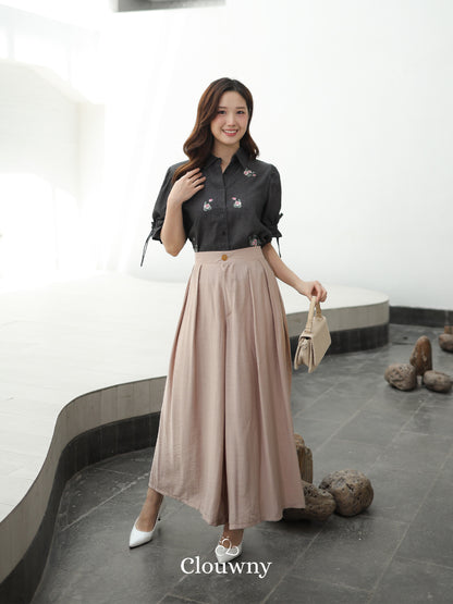 Yuni Cullote Pants - Light Khaki