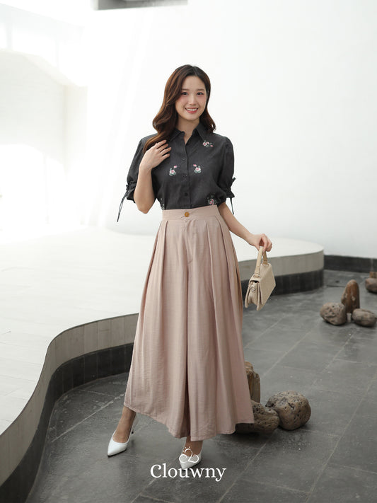 Yuni Cullote Pants - Light Khaki