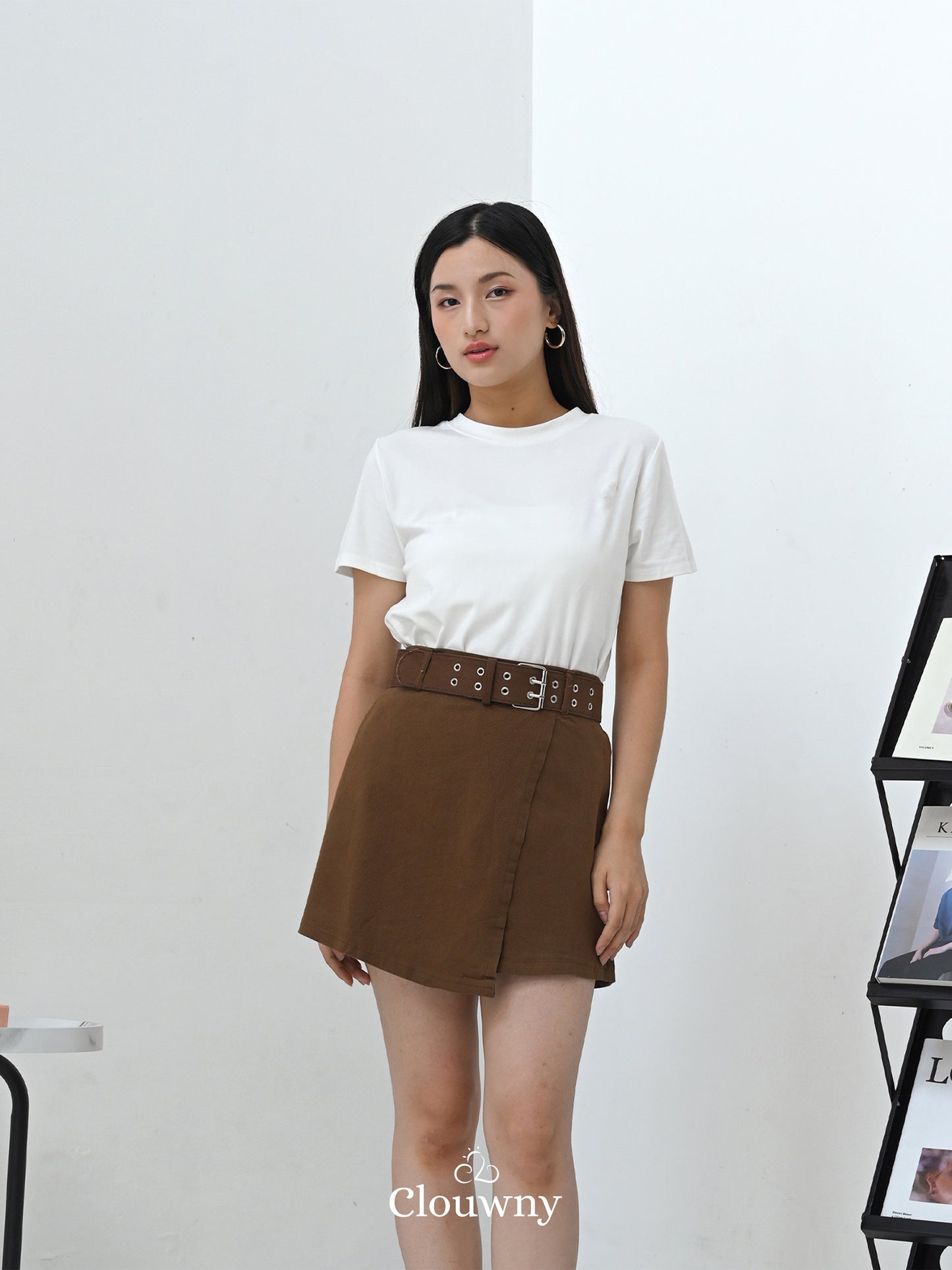 Maxime Denim Skort - Mocca