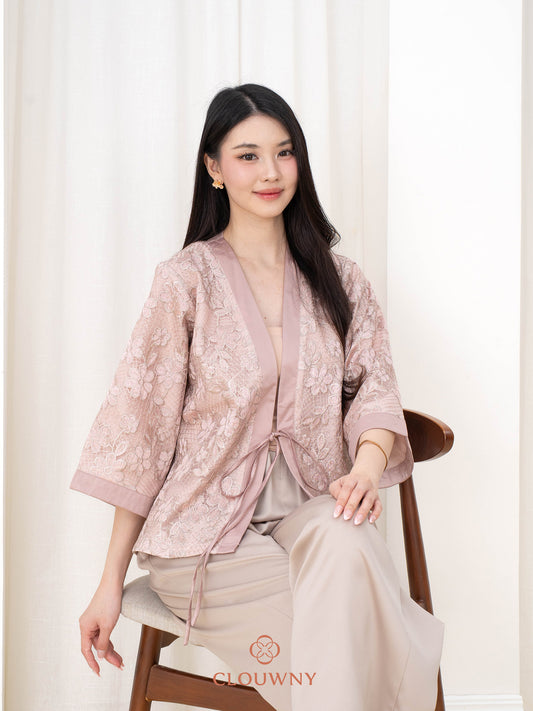 Citra Flower Lace Kimono - Pink