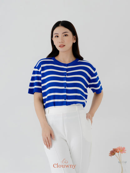 Romance Stripes Top - Blue