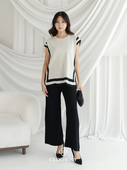 Whitler Knit Set - Black Cream