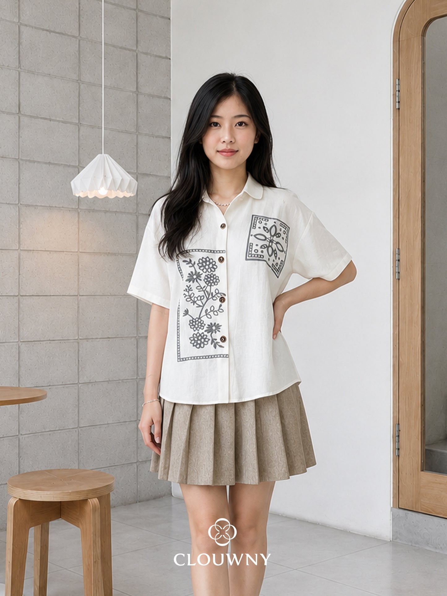 Eruna Pocket Cotton Shirt - White