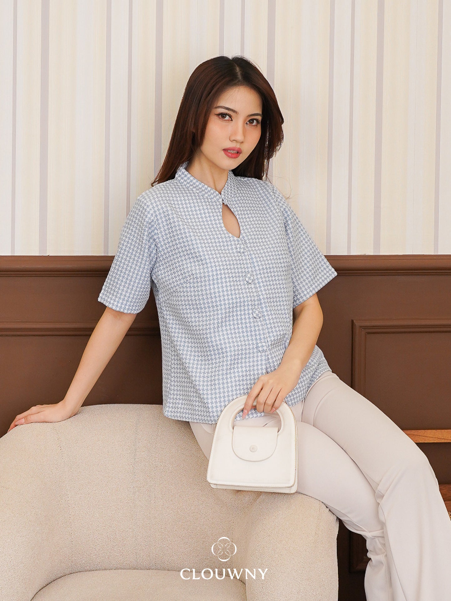 Dinar Button Top - Blue