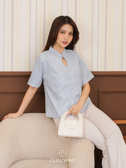 Dinar Button Top - Blue