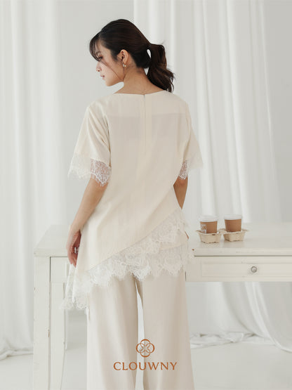 Cloudy Lace Top - Brokenwhite