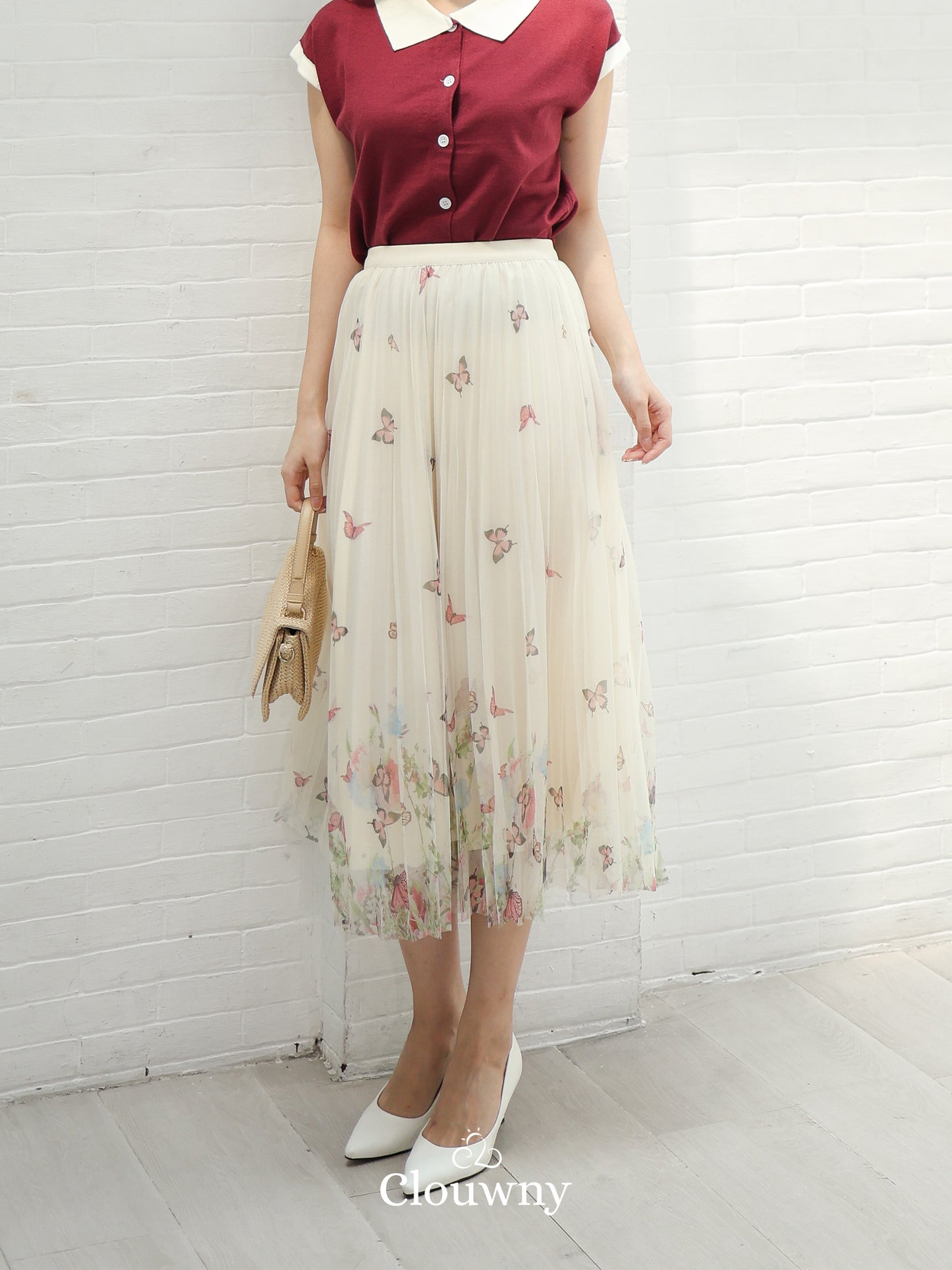 Voleta Butterfly Skirt - Cream