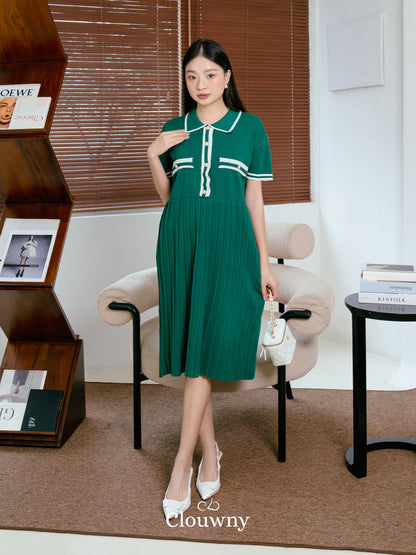 Hyerin Knit Dress - Emerald Green