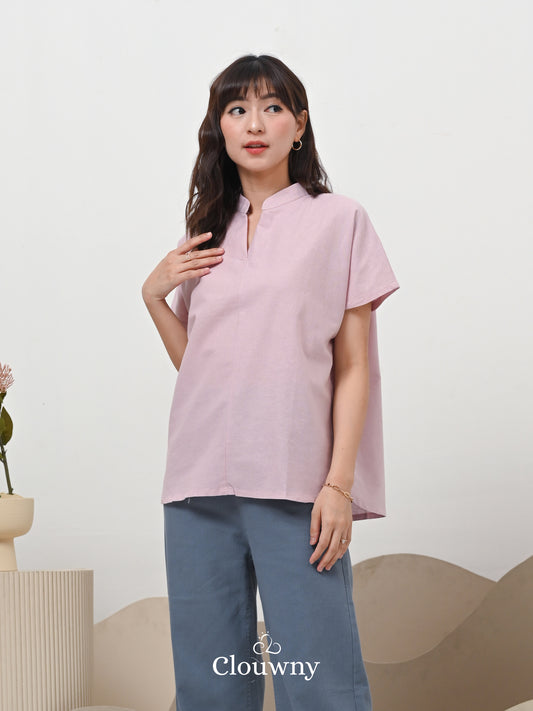 Marfie Loose Blouse Top - Pink