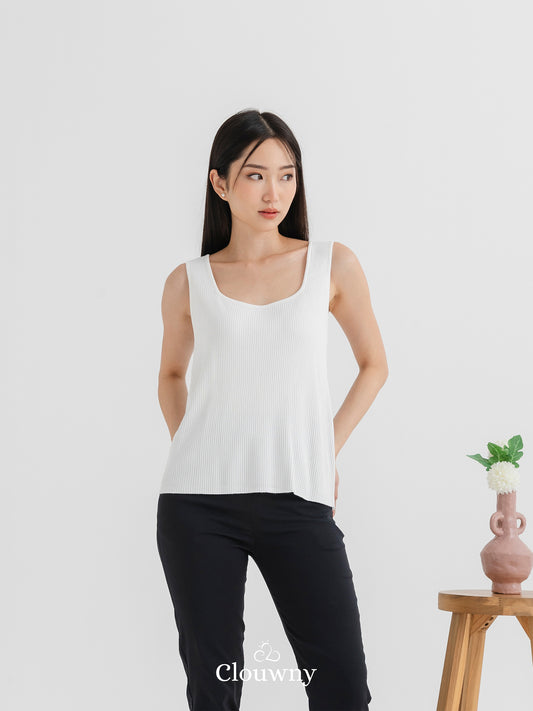 Dovi Knit Tanktop - White