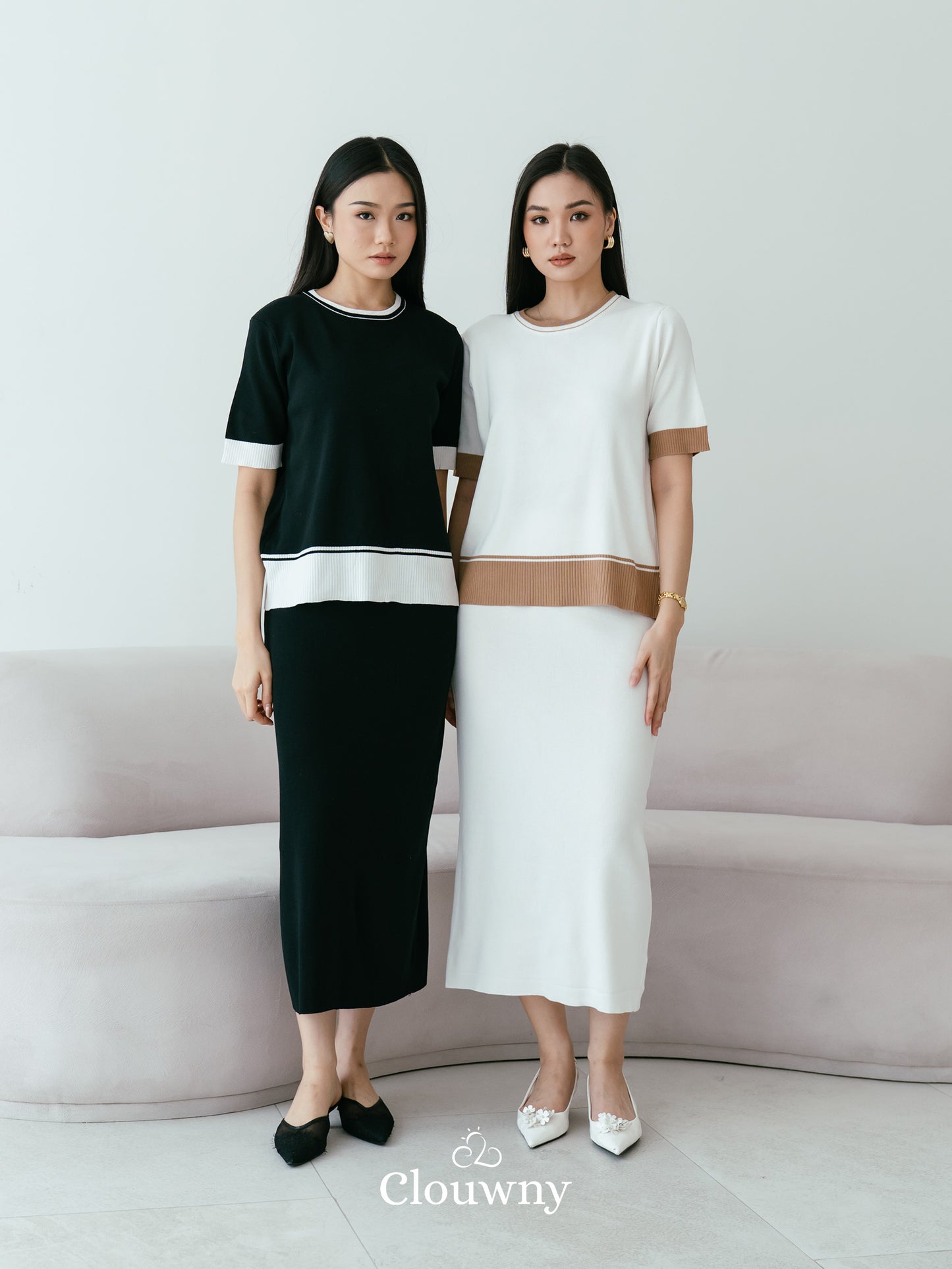 Aubrey Knit Set - White