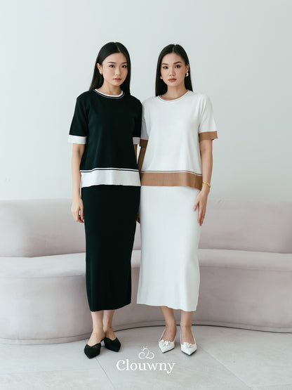 Aubrey Knit Set - White