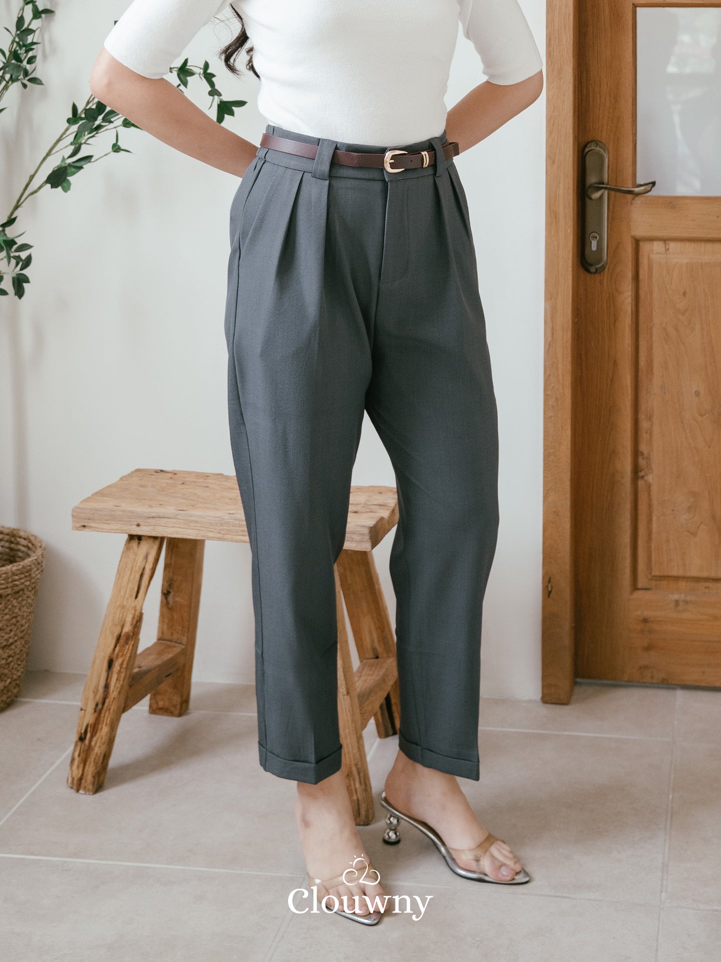 Shoren Office Pants - Grey
