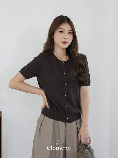 Cayan Knit Top - Coffee