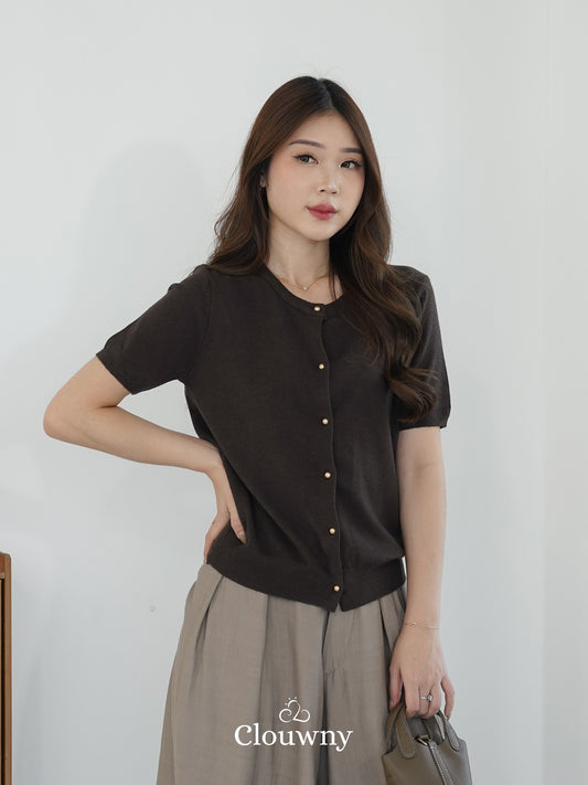 Cayan Knit Top - Coffee