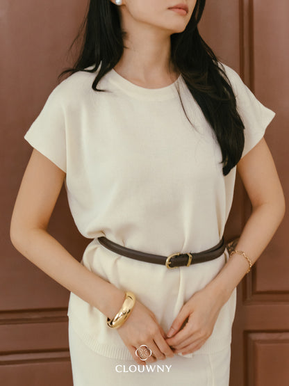 Kurasu Round Knit Set - Broken White