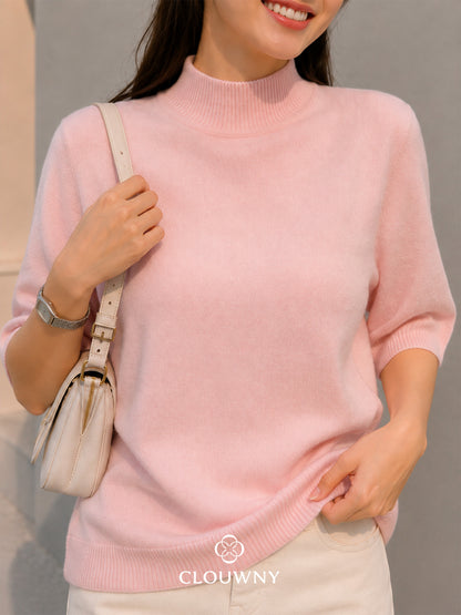 West Round Knit Top - Pink