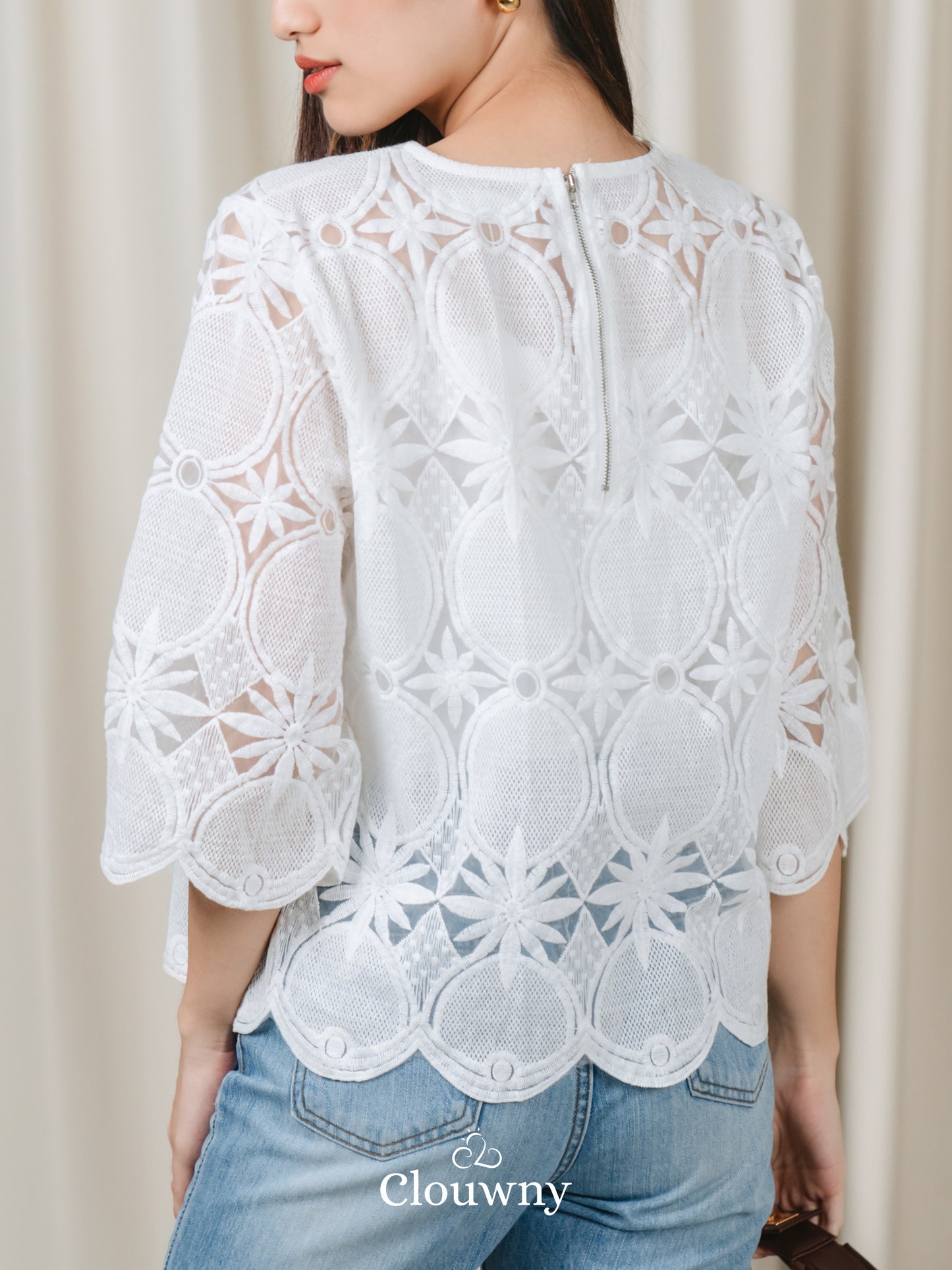 Rosini Lace Blouse - White