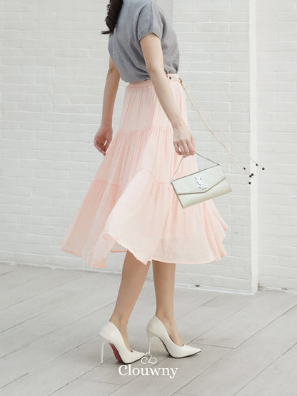 Kila Flare Skirt - Peach