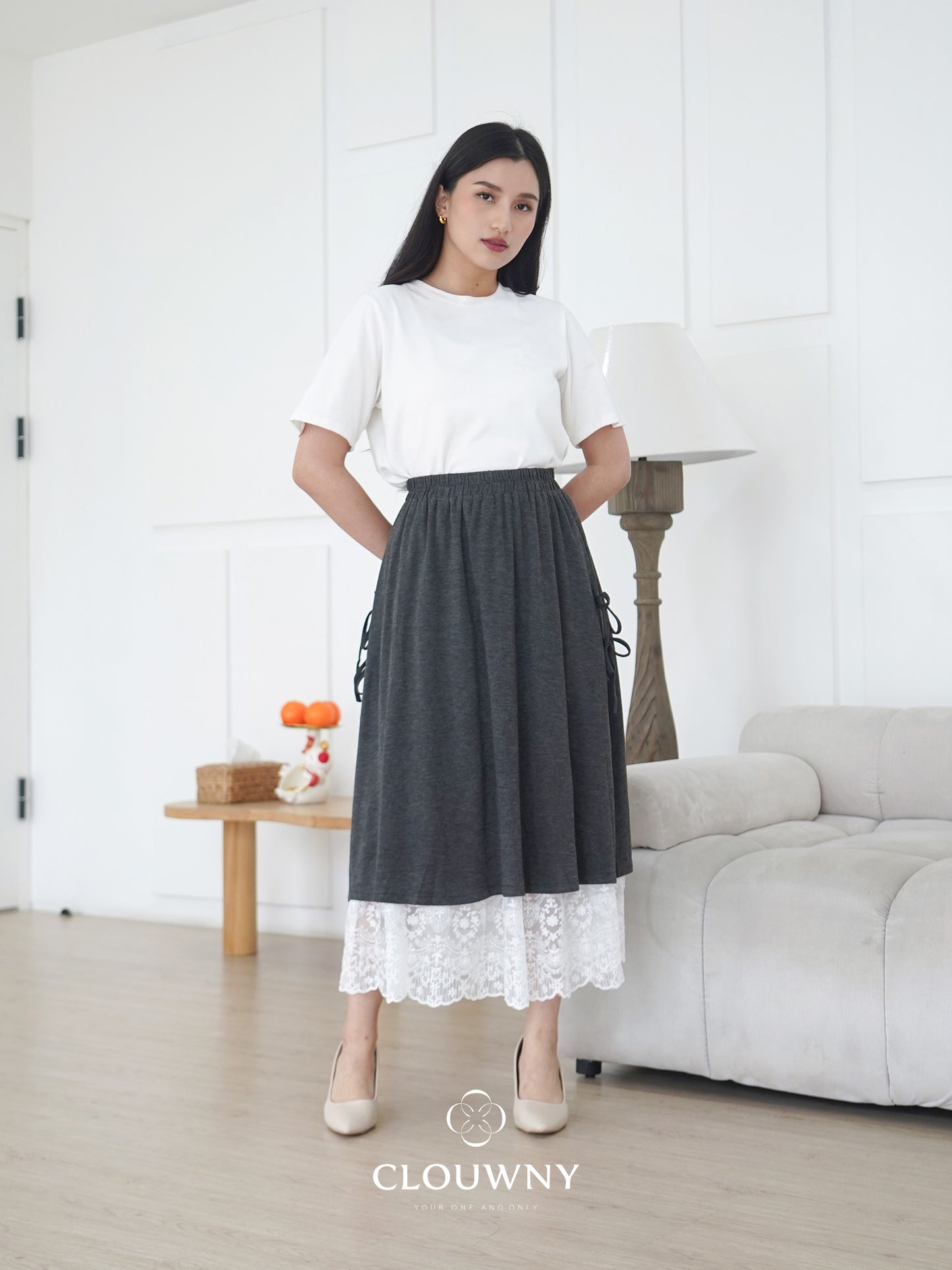 Jona Midi Skirt - Dark Grey
