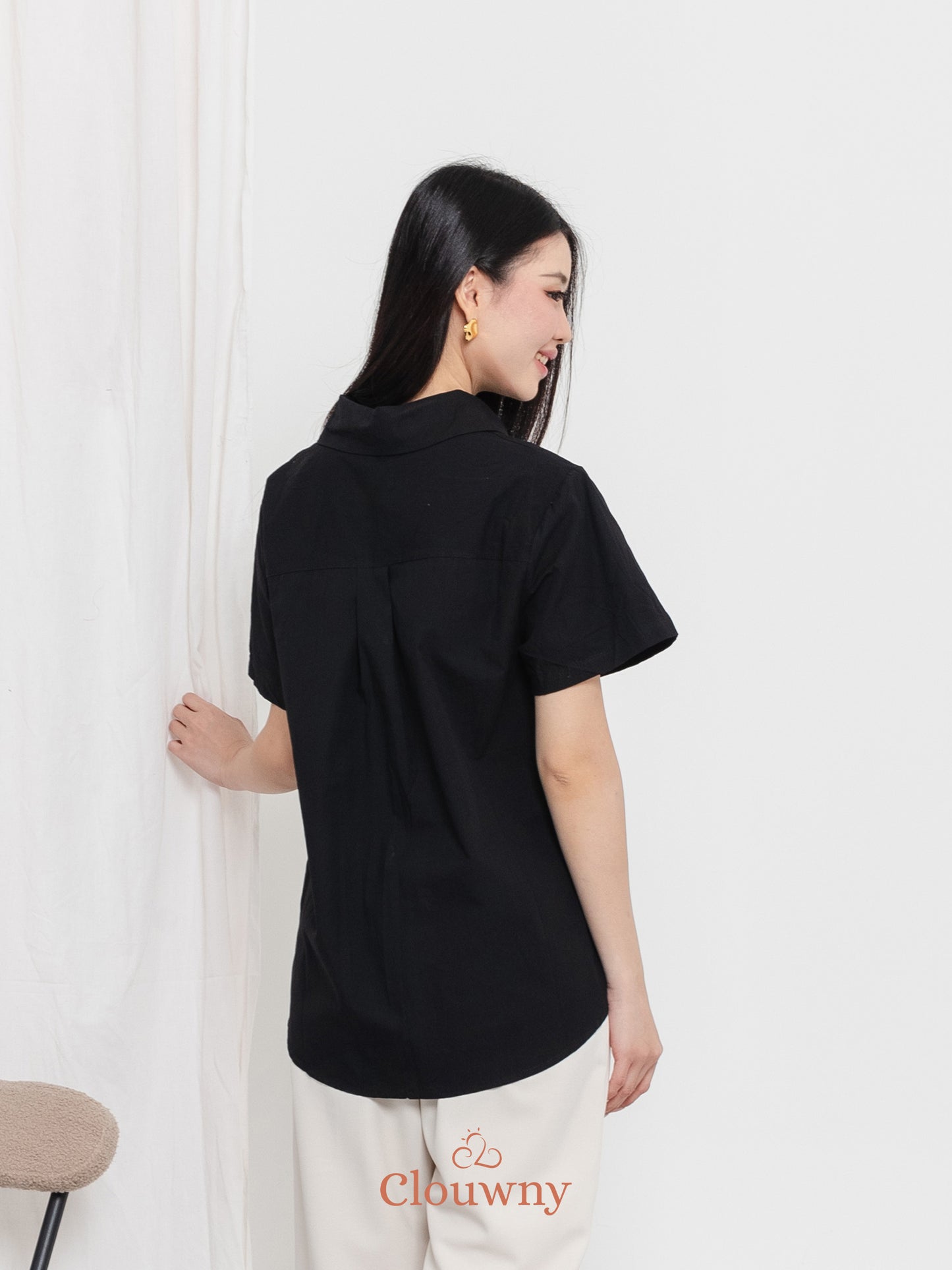 Koska Cotton Shirt - Black